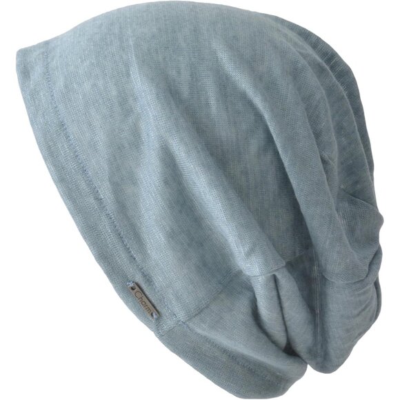 Mens Summer Linen Beanie - Slouchy Lightweight Knit Hat Slouch Cap